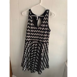 Chevron and Gold Semi-Formal Dress